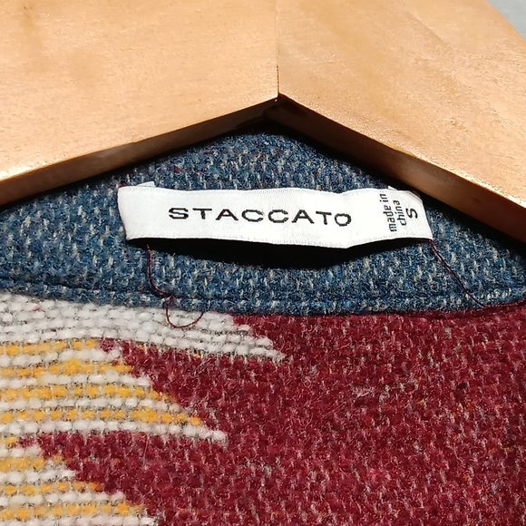 Boho Staccato Pattern Oversized Jacket (Women's Size Small) - Picture 4 of 6